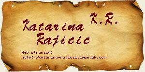 Katarina Rajičić vizit kartica